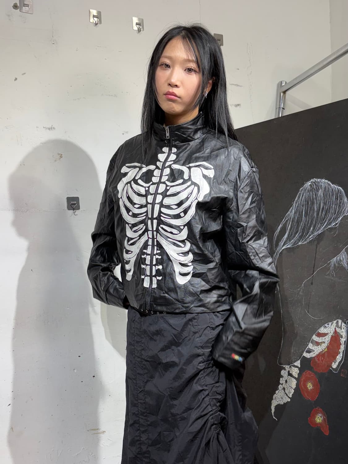 VTG 본 스켈레톤 자켓 XL 상품이미지4