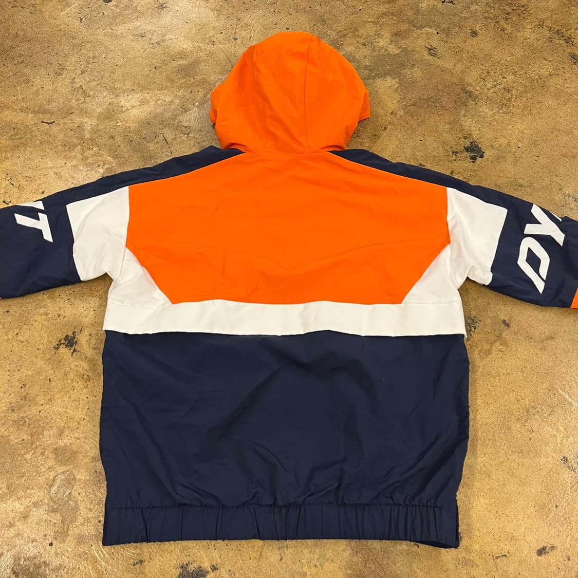 [정품/L] 다이나핏 오렌지 네이비 바람막이 후드 b19 상품이미지4
