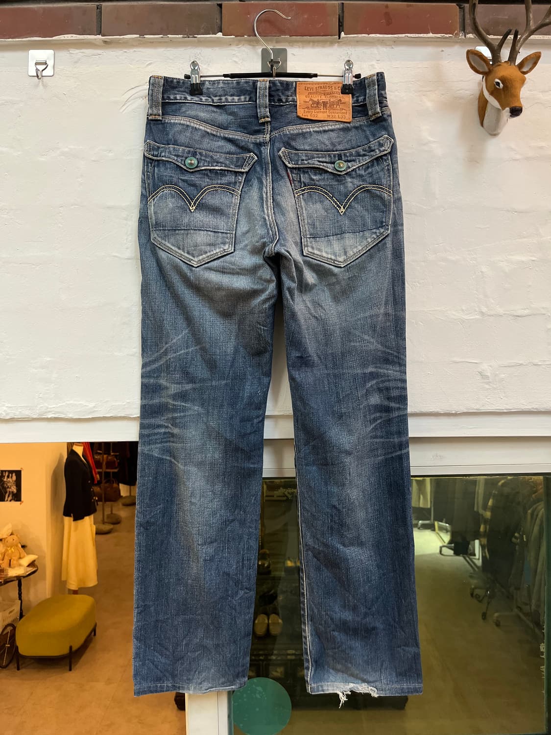 Levis lx502 럭셔리 클래식 워싱 데님 진 32x33 상품이미지10