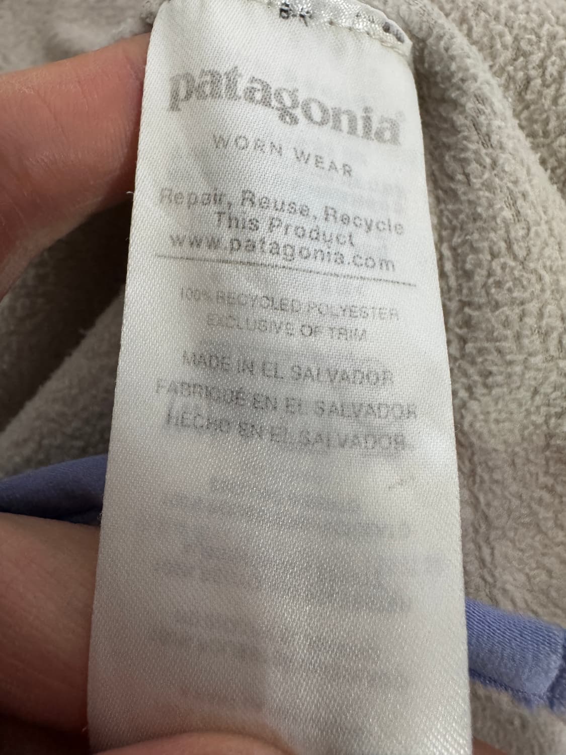 정품!! 여성 파타고니아 풀오버 반집업 플리스 M 상품이미지4