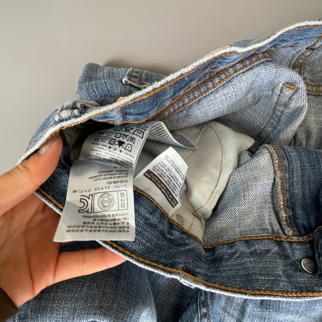(36) 리바이스559 36x34 릴렉스 스트레이트핏 워싱 데님팬츠 상품이미지5