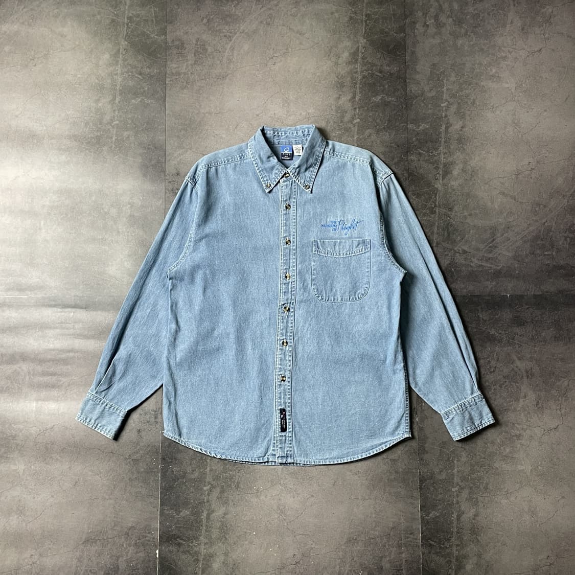PORT AND COMPANY 빈티지 코튼 데님 셔츠 A00733 상품이미지1