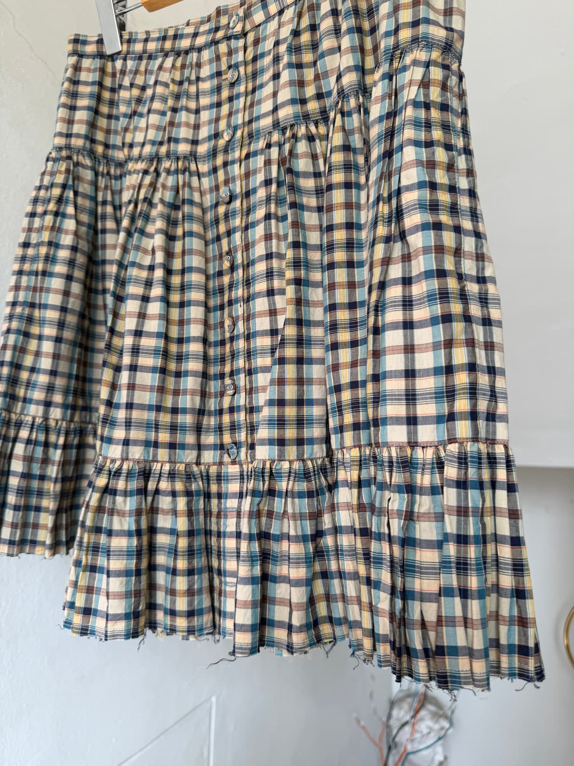 빈티지 체크 플레어 치마바지 상품이미지3