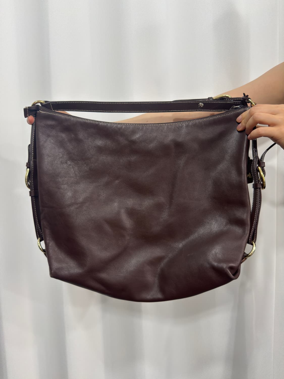 ralph lauren brown leather shoulderbag 상품이미지3
