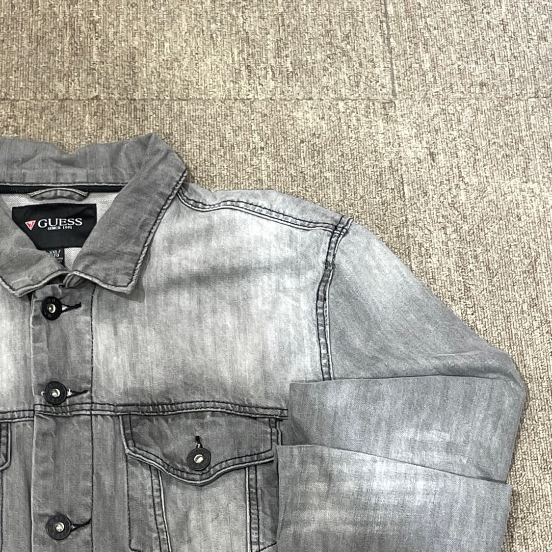 (XXL) GUESS 게스 그레이 데님 자켓 상품이미지5
