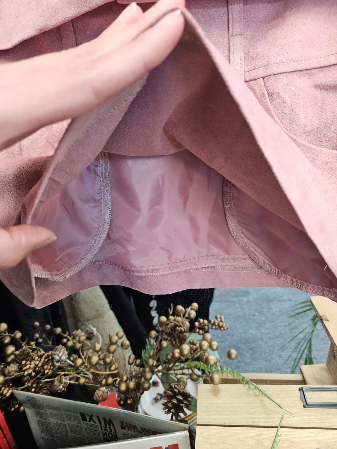 새상품) 스웨이드 셋업 S 상품이미지7