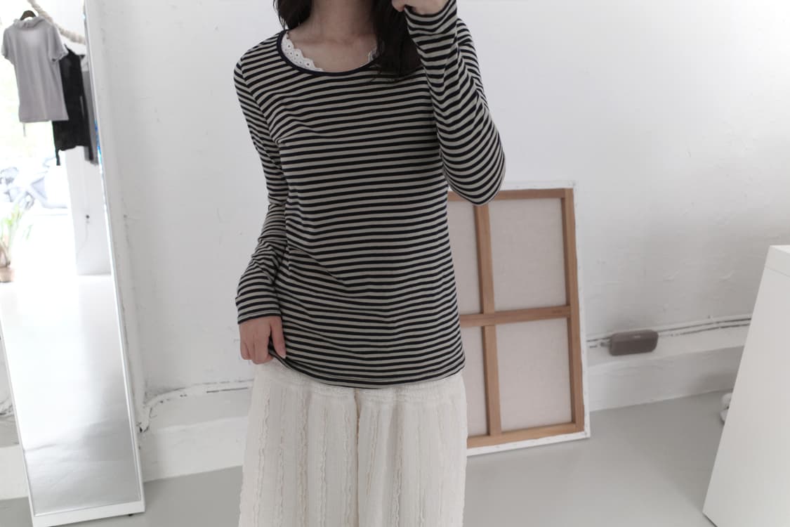 stripe lace sleeve 상품이미지6