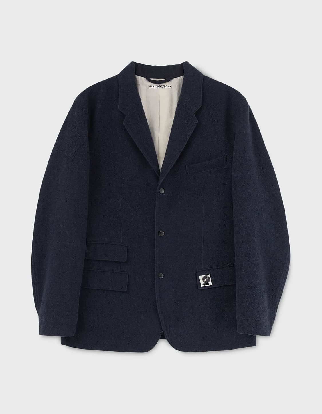 [자켓/팬츠 일괄판매] Faux Wool 셋업 네이비 상품이미지1