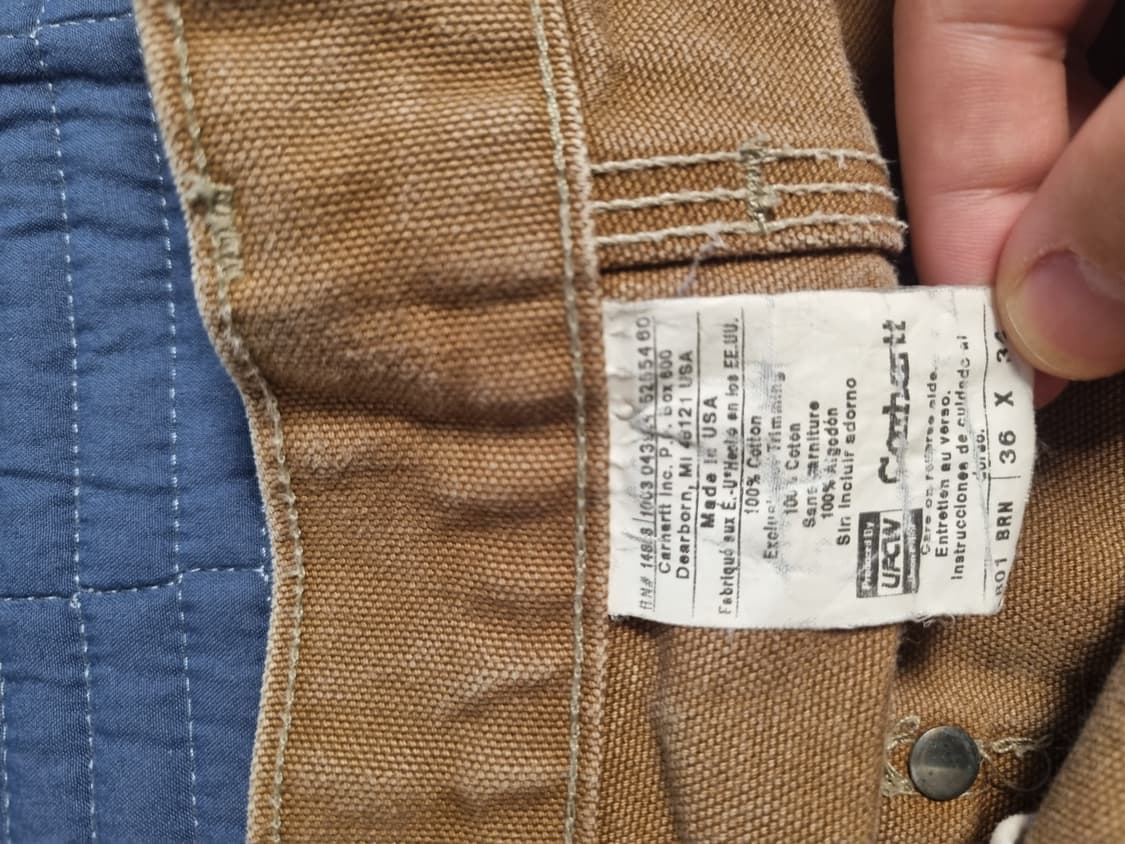 00s 빈티지 칼하트 더블니 B01 워크 팬츠 34/36 인치 상품이미지4