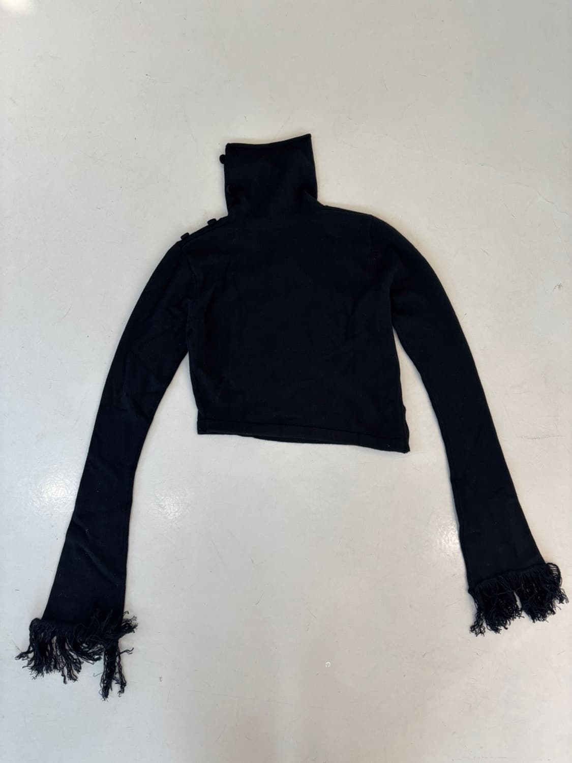 Vintage Turtleneck Crop wool Knit 상품이미지5