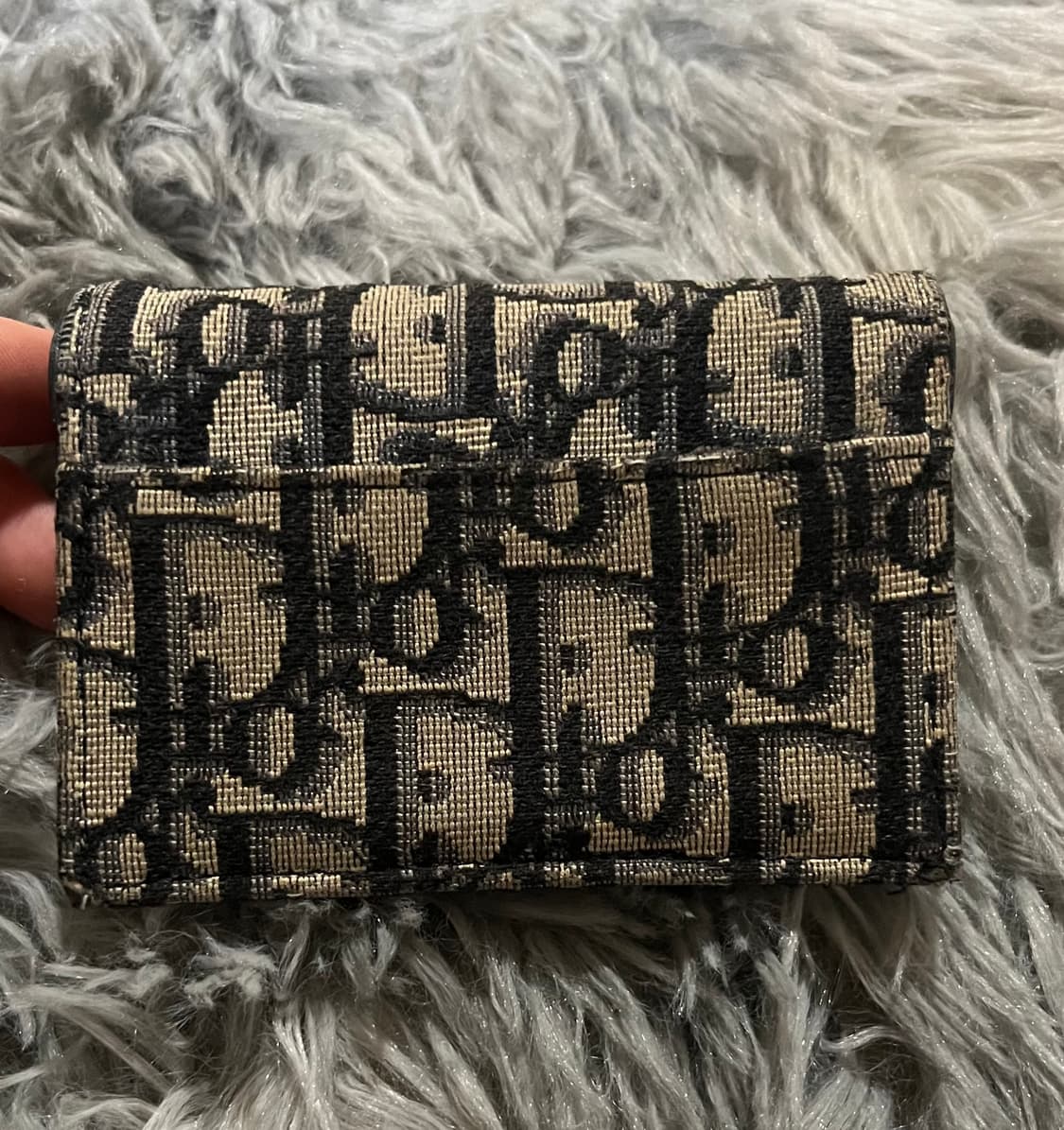 디올 새들 카드지갑 블루 상품이미지3