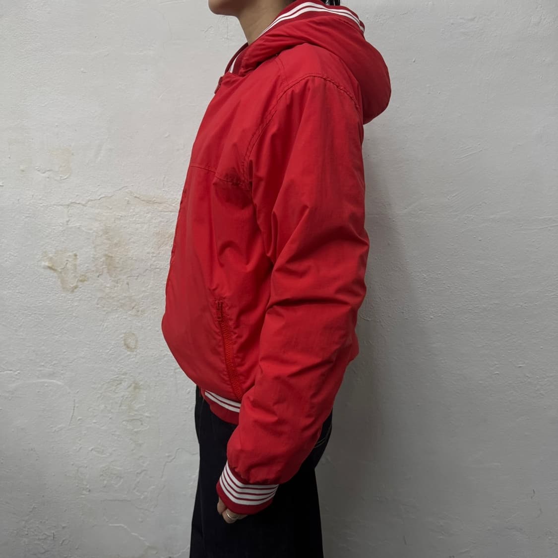 스투시 GEAR 레드컬러 나일론 혼방 퍼프 써모라이트 후드 패디드 자켓 상품이미지2