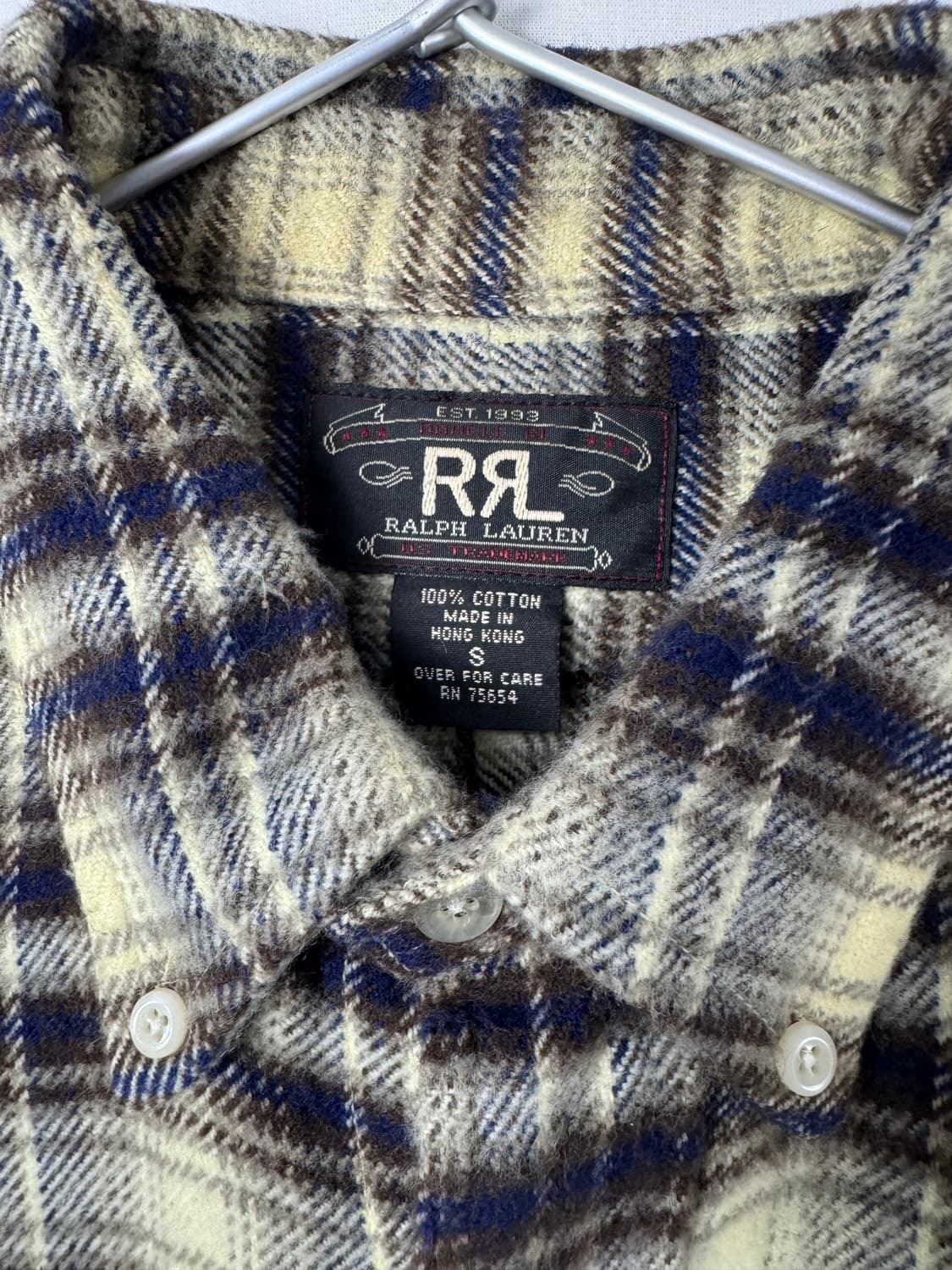 더블알엘 초기 코튼 플란넬 버튼다운 셔츠 상품이미지4