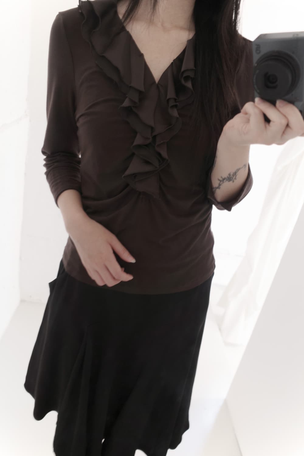 ruffle shirring T  상품이미지5