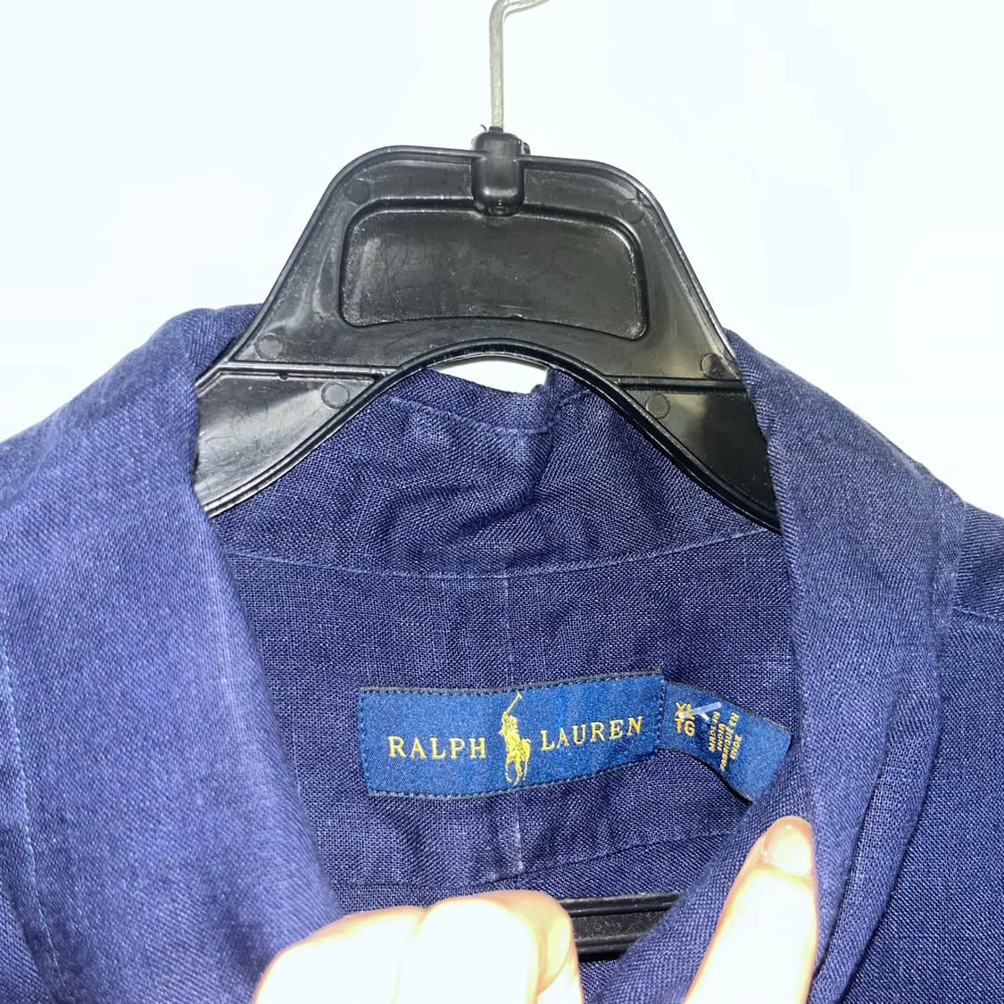 Polo Ralph Lauren Navy Linen Shirt 상품이미지5