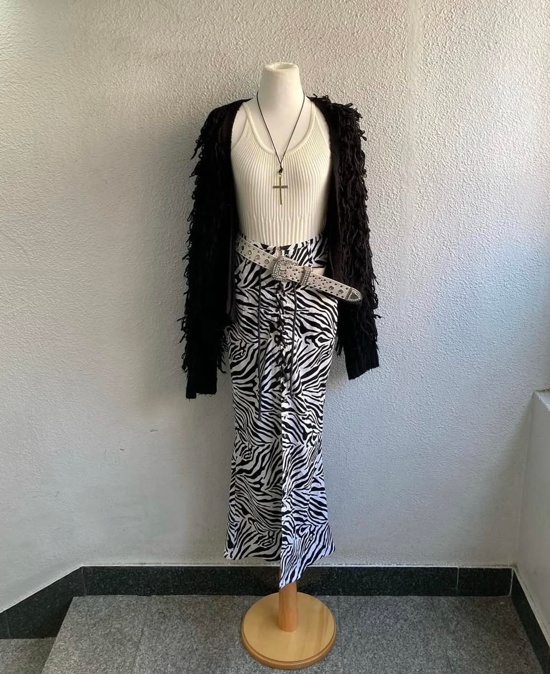 ✨vintage zibra long skirt 아일렛 머메이드 스커트✨ 상품이미지1