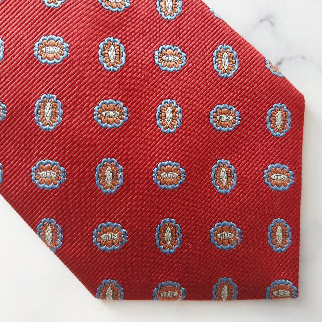 브룩스브라더스 실크 레드 패턴 넥타이 9.8cm A등급 K1810
 상품이미지7