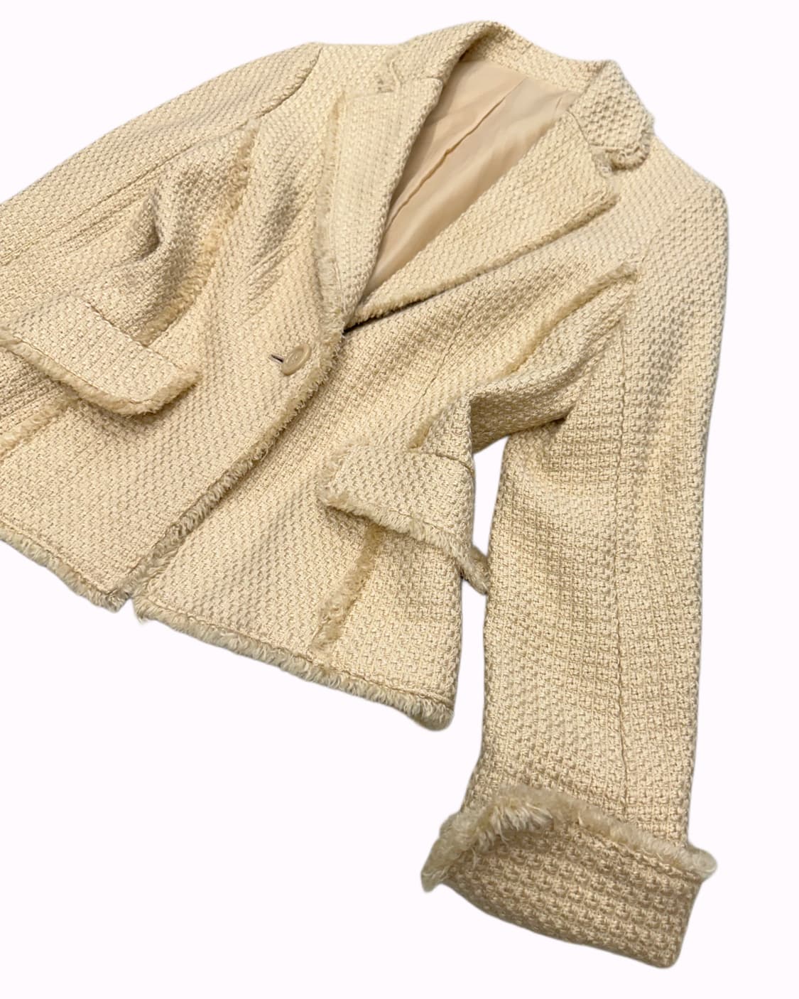 bold wool tweed beige blazer 상품이미지2