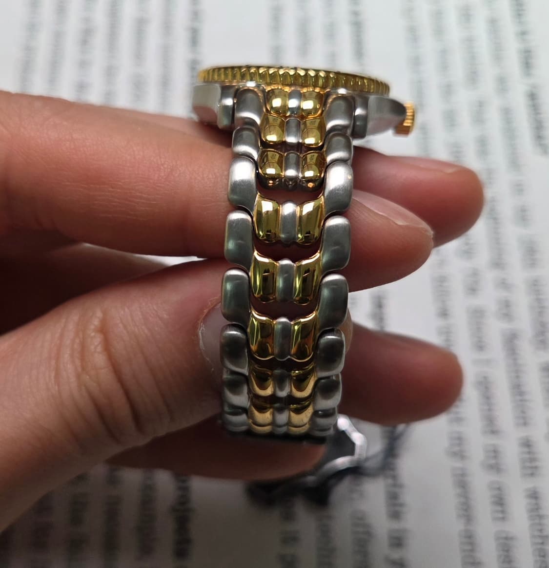 데드스탁] 빈티지 로만손 튤립 그레이판 벤츠핸즈 다이버쿼츠 여성용  상품이미지6