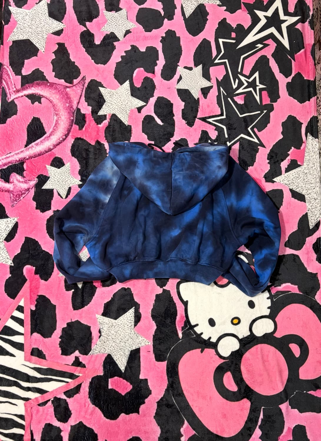 Japanese tie-dye crop hoodie zip-up 상품이미지9