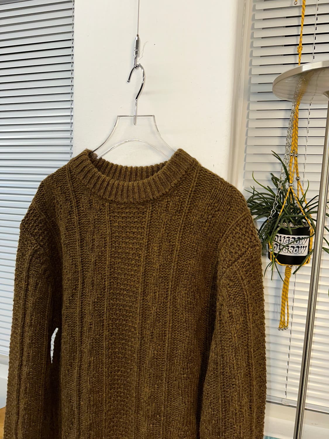 토마스모어 케이블 니트 오크브라운 L 상품이미지3