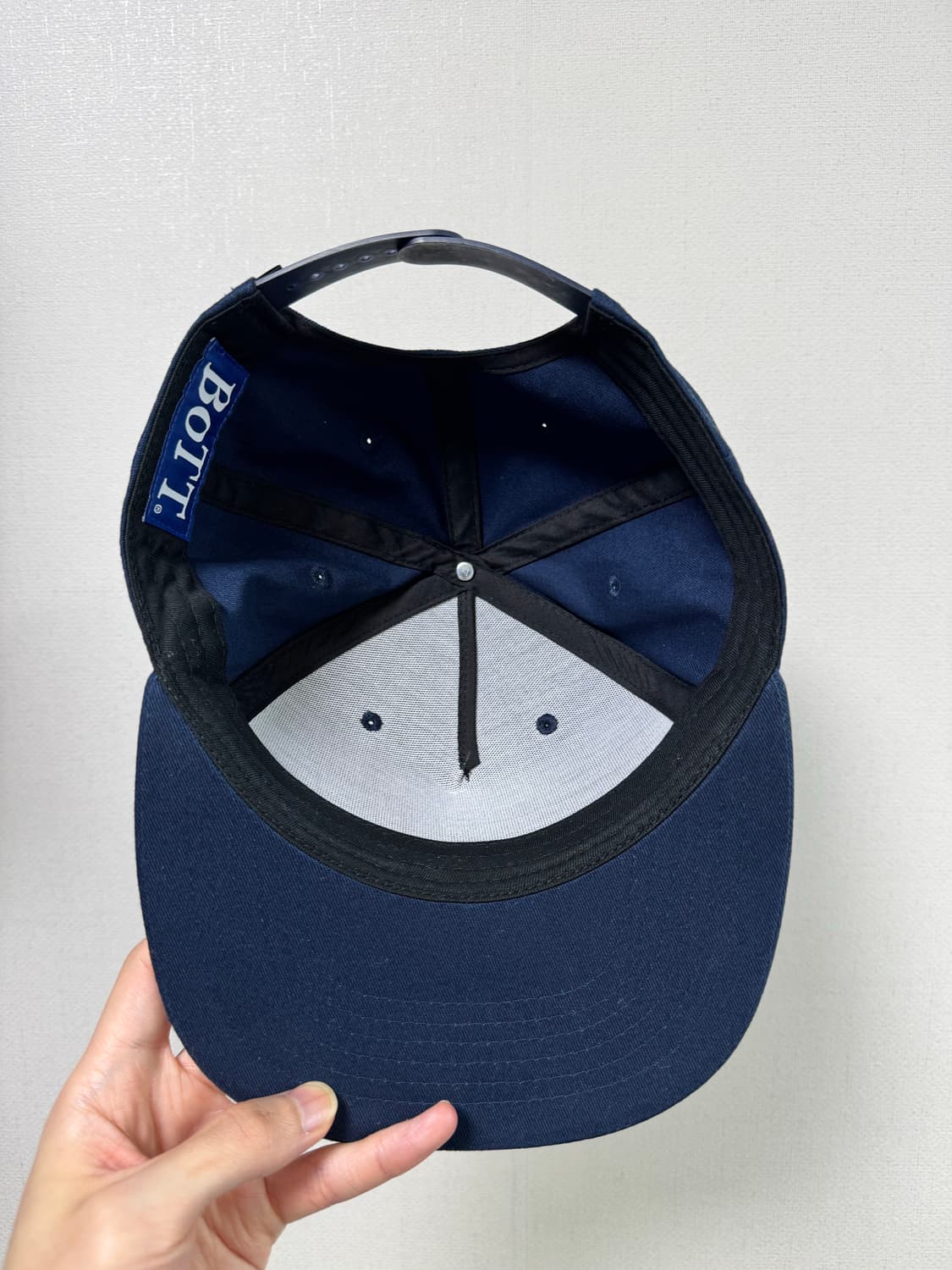 BOTT 보트 V2 로고 스트럭쳐 5패널 네이비 캡 모자 상품이미지4