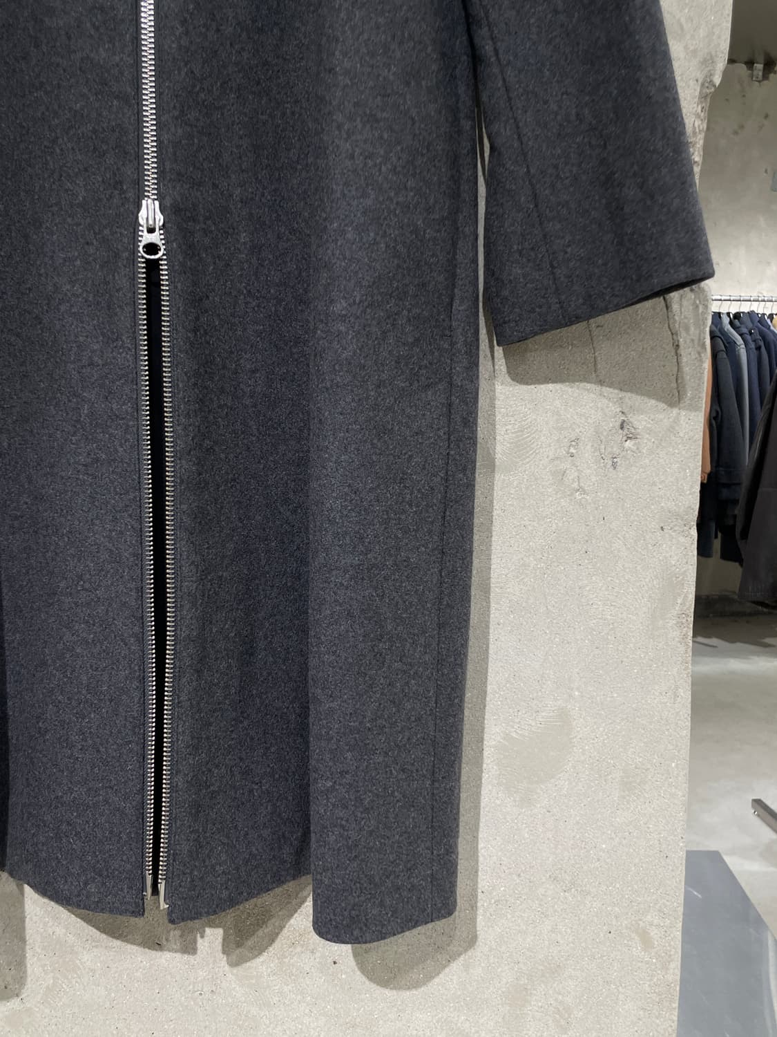 mm6 메종 마르지엘라 차콜 투 웨이 집업 울 롱 자켓 상품이미지5