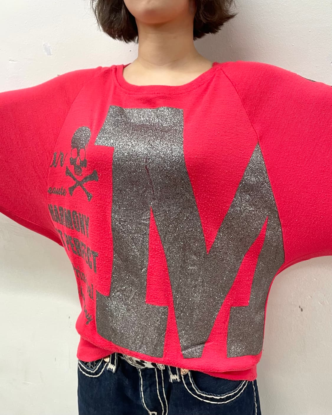 Glossy M Skeleton Pink Hoodie  상품이미지5