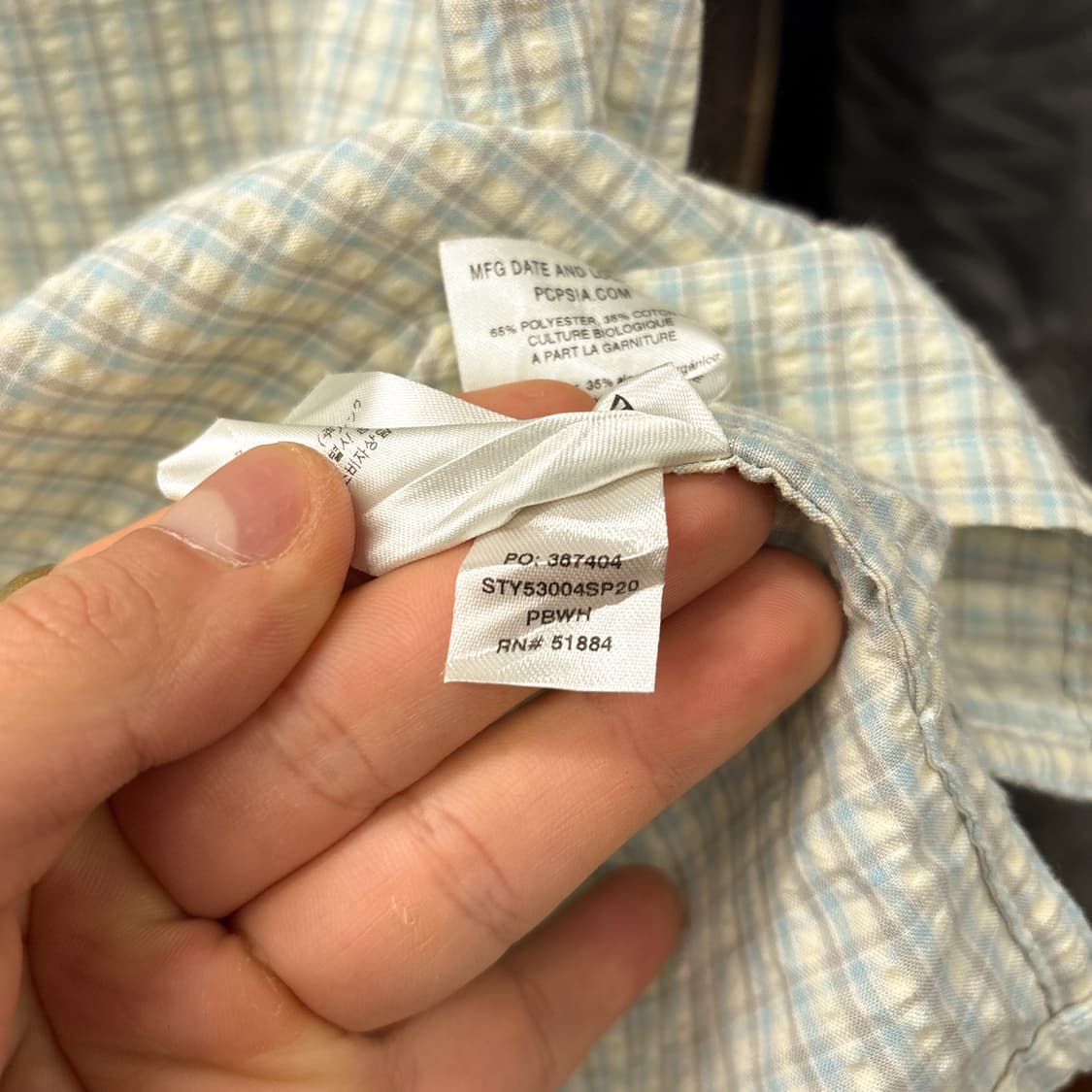 파타고니아 파스텔톤 윈도우 체크 시어서커 반팔셔츠 N1248 상품이미지10