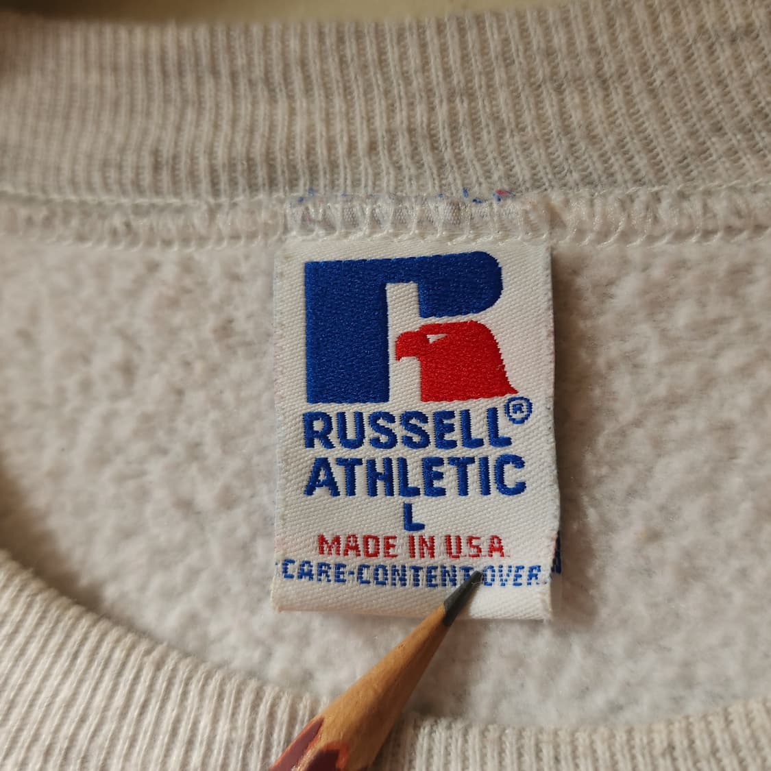 90s 러셀 맨투맨 스웻셔츠 오번 유니버시티 빈티지 프린팅 L 상품이미지5