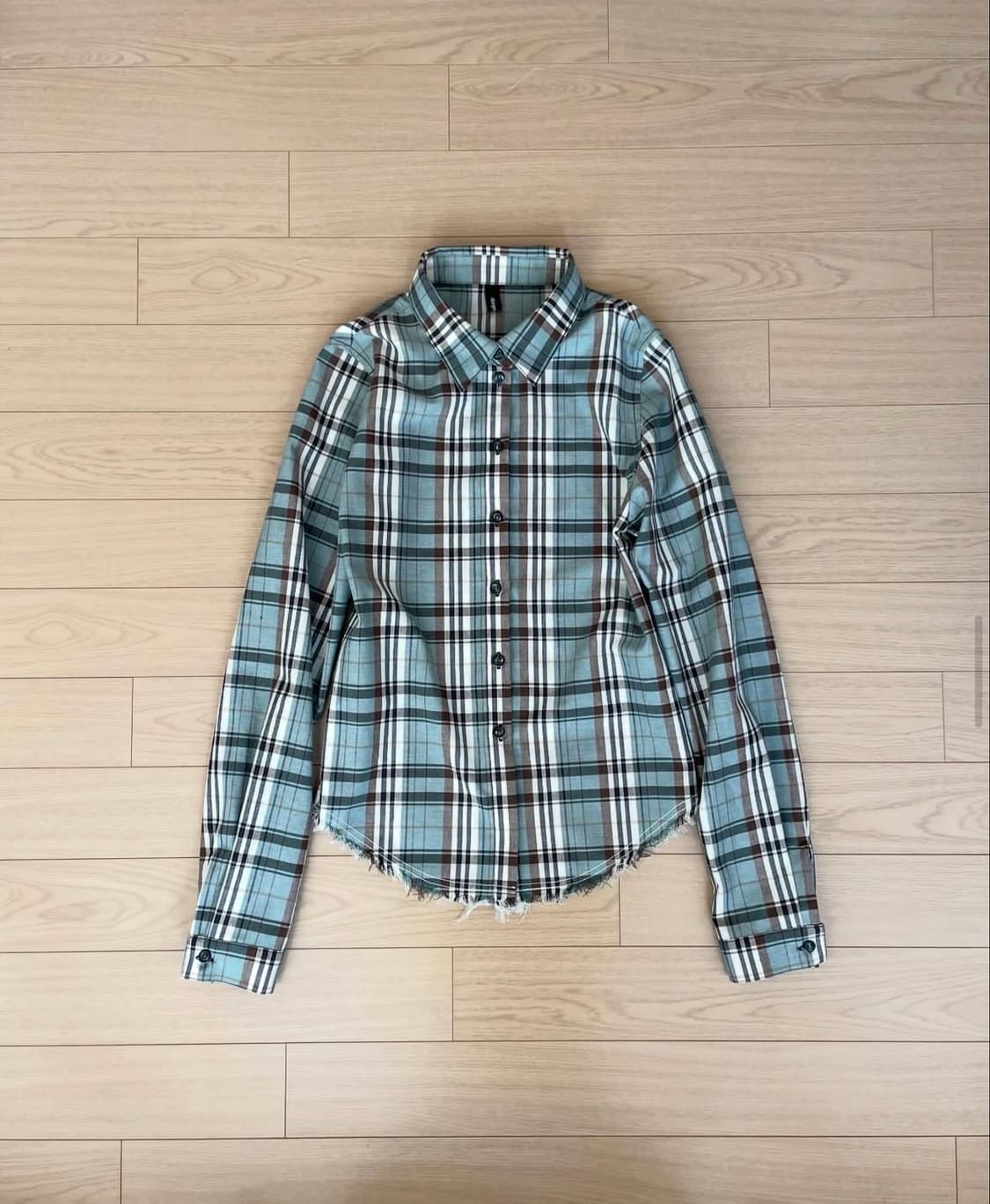 동은 dongeun mint check shirt 상품이미지3