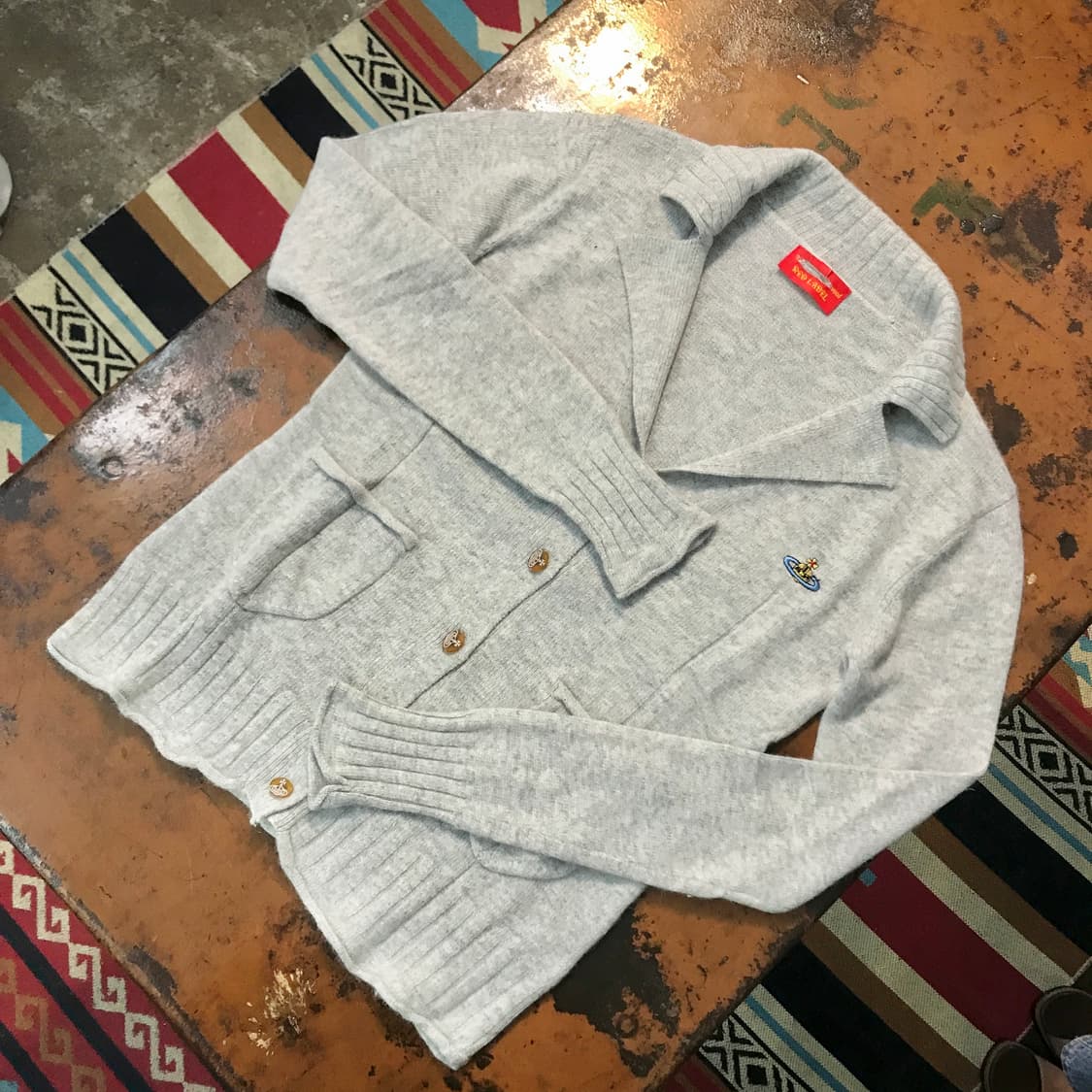 비비안 웨스트우드 앙고라 울 그레이 카라 가디건 여성 55 사이즈 상품이미지2