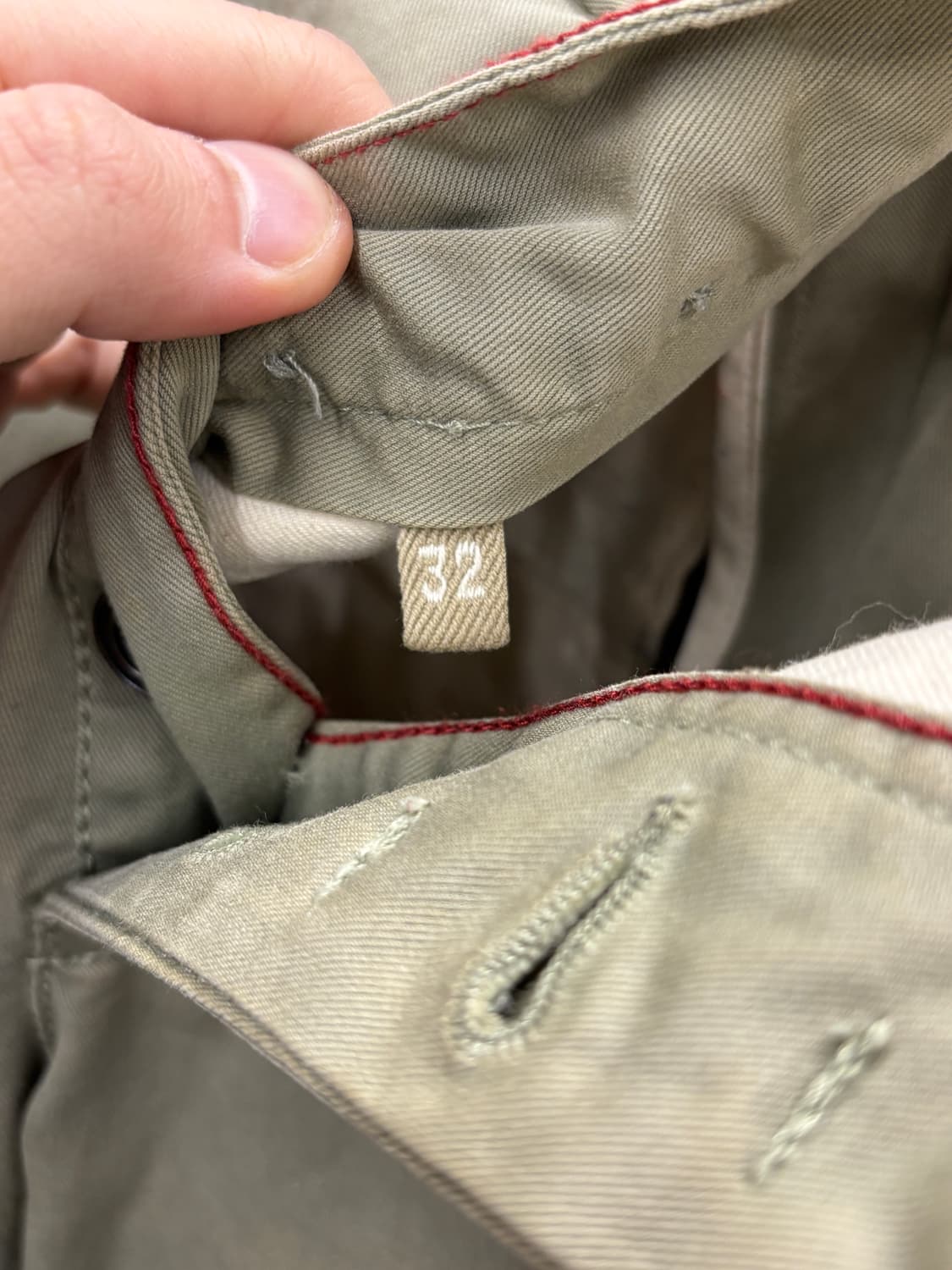INCOTEX 인코텍스 카키 코튼팬츠 32 상품이미지4
