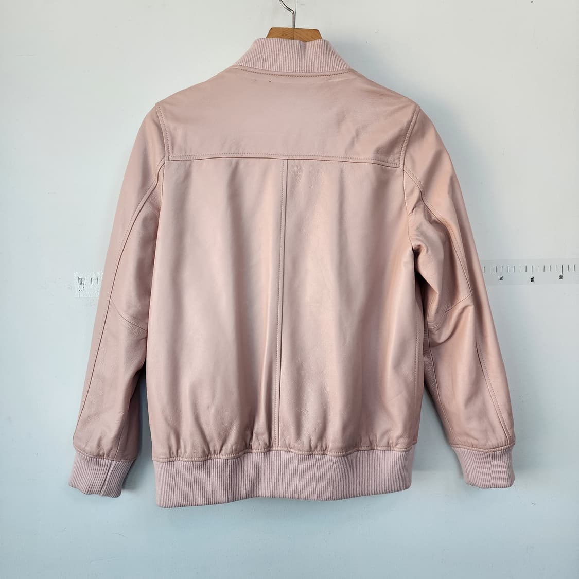명품 핑크 양가죽 봄버 자켓 상품이미지5