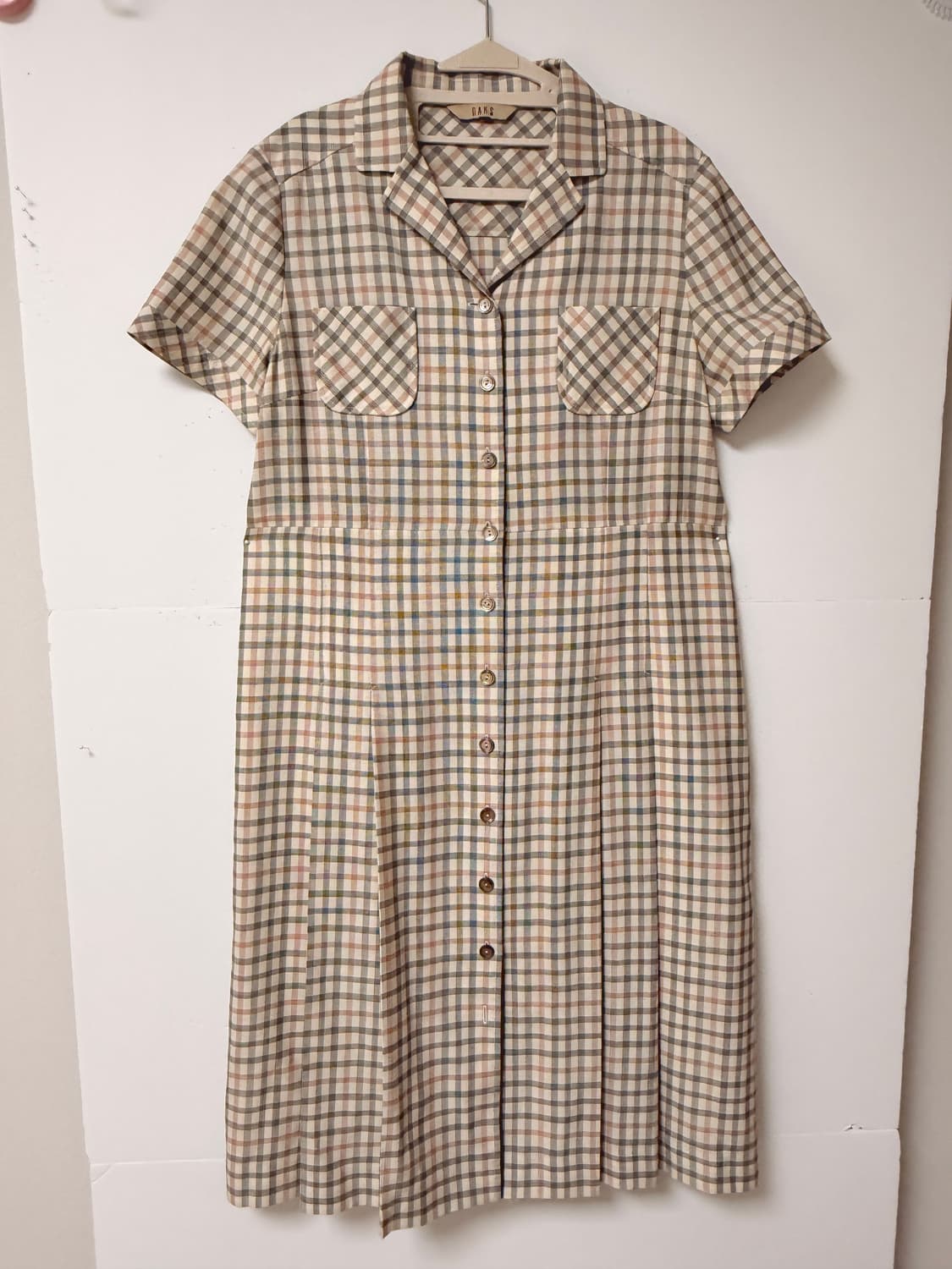 닥스 DAKS 체크 반팔 원피스 상품이미지1