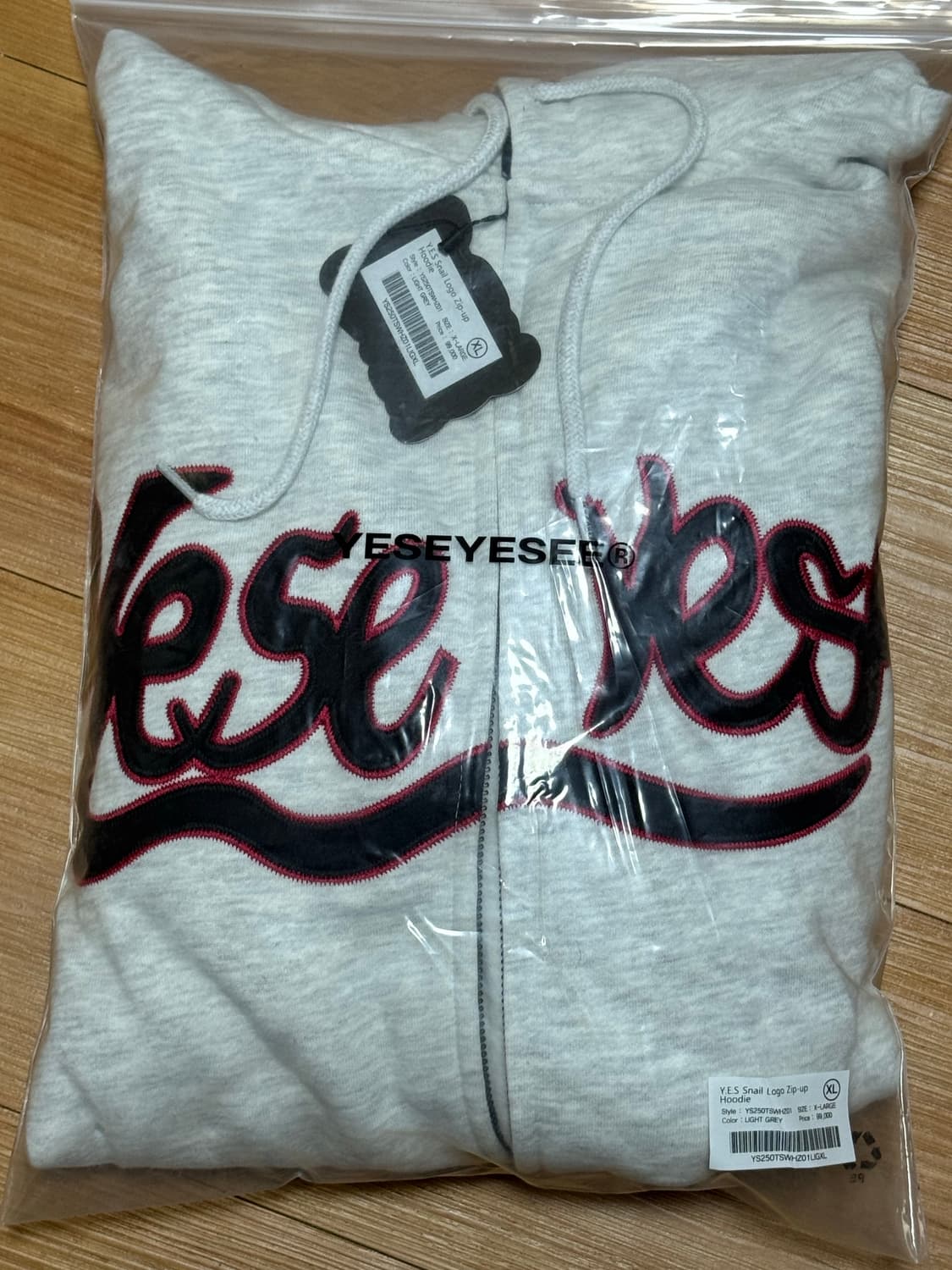 예스아이씨 후드집업 라이트그레이 상품이미지2