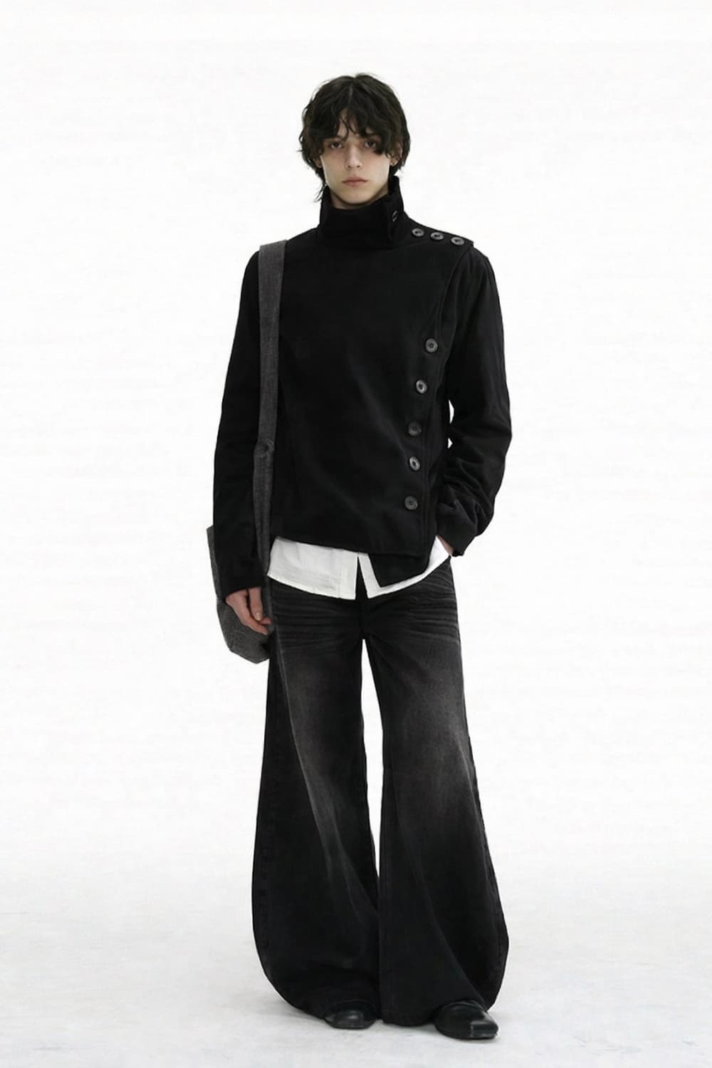 Asymmetric Stand Collar 펜싱자켓 상품이미지2