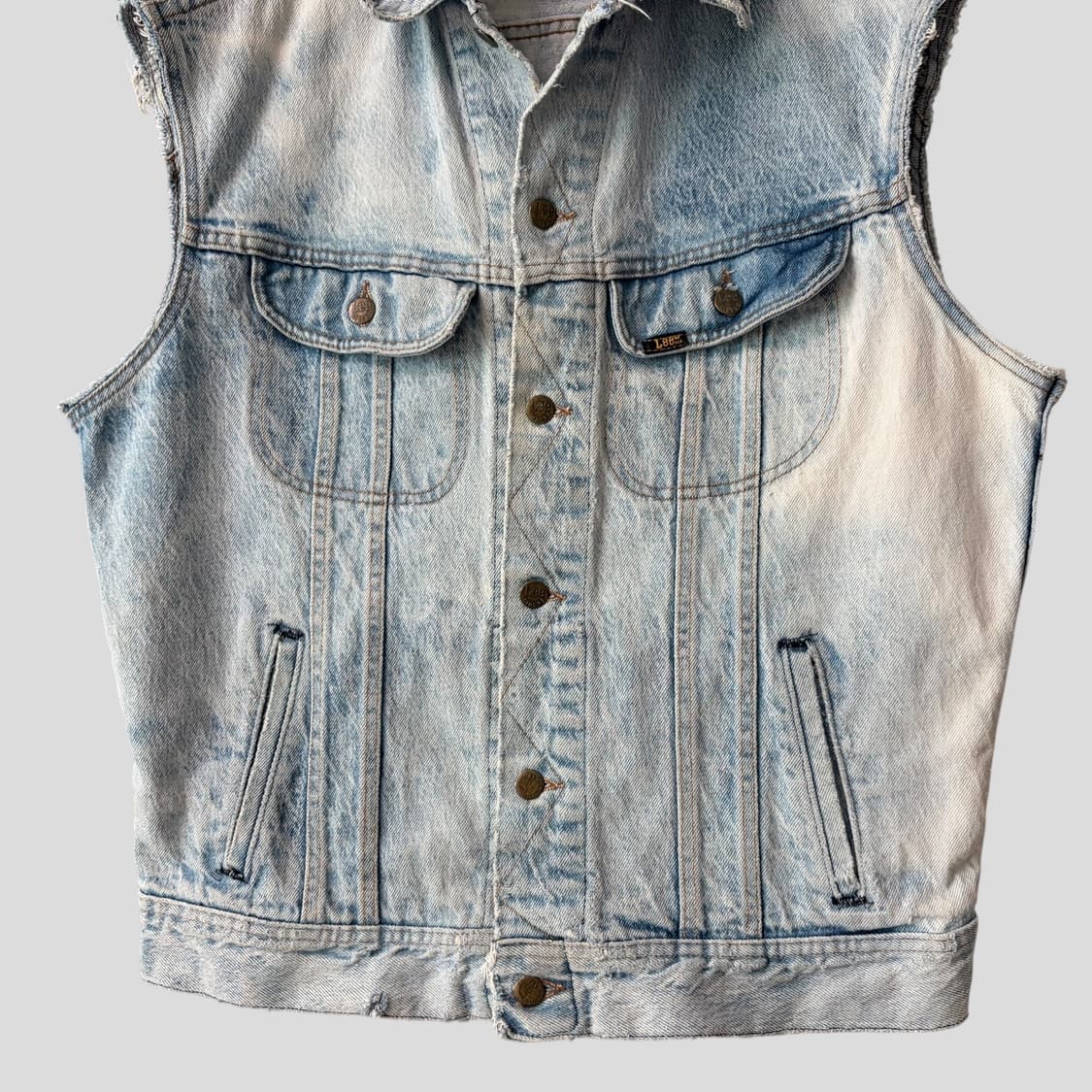 (M)70s Lee 리 빈티지 데님 베스트  상품이미지5