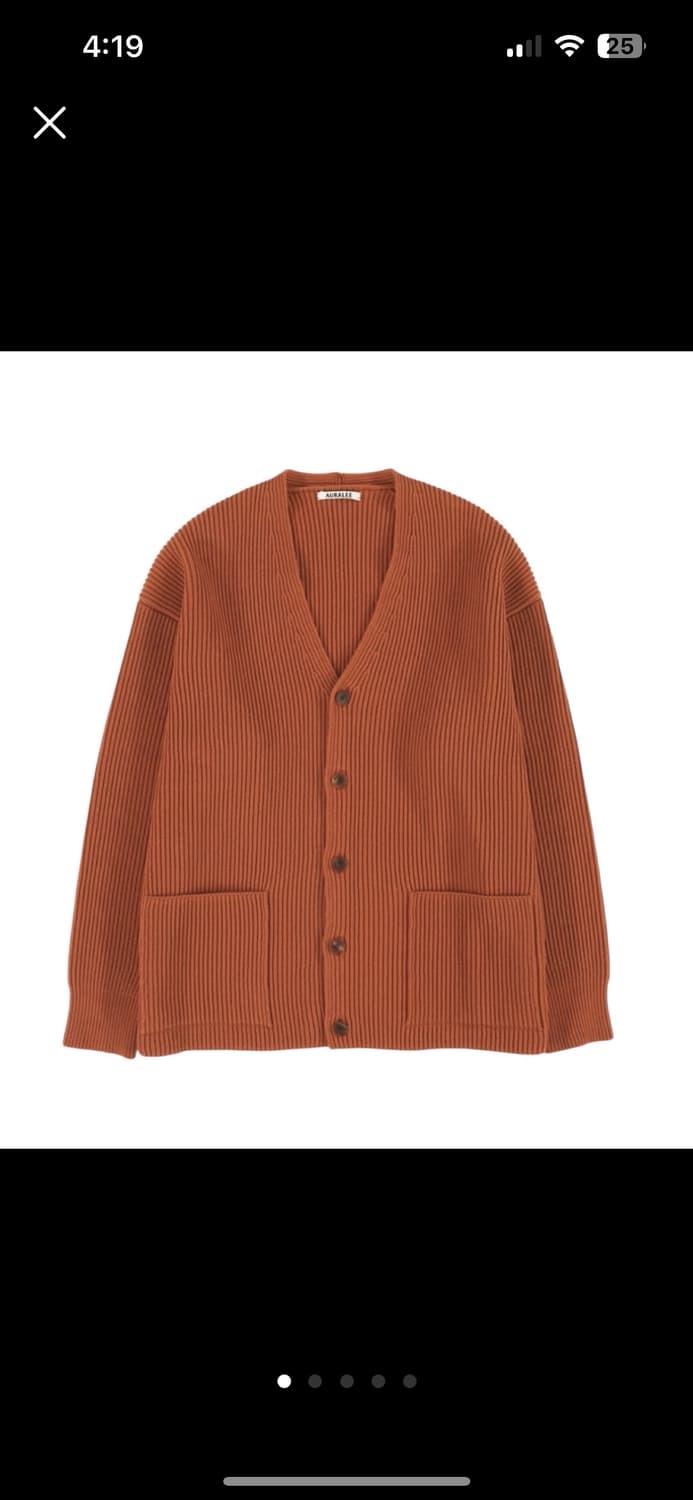 AURALEE 오라리 립니트 가디건 사이즈 4 상품이미지1