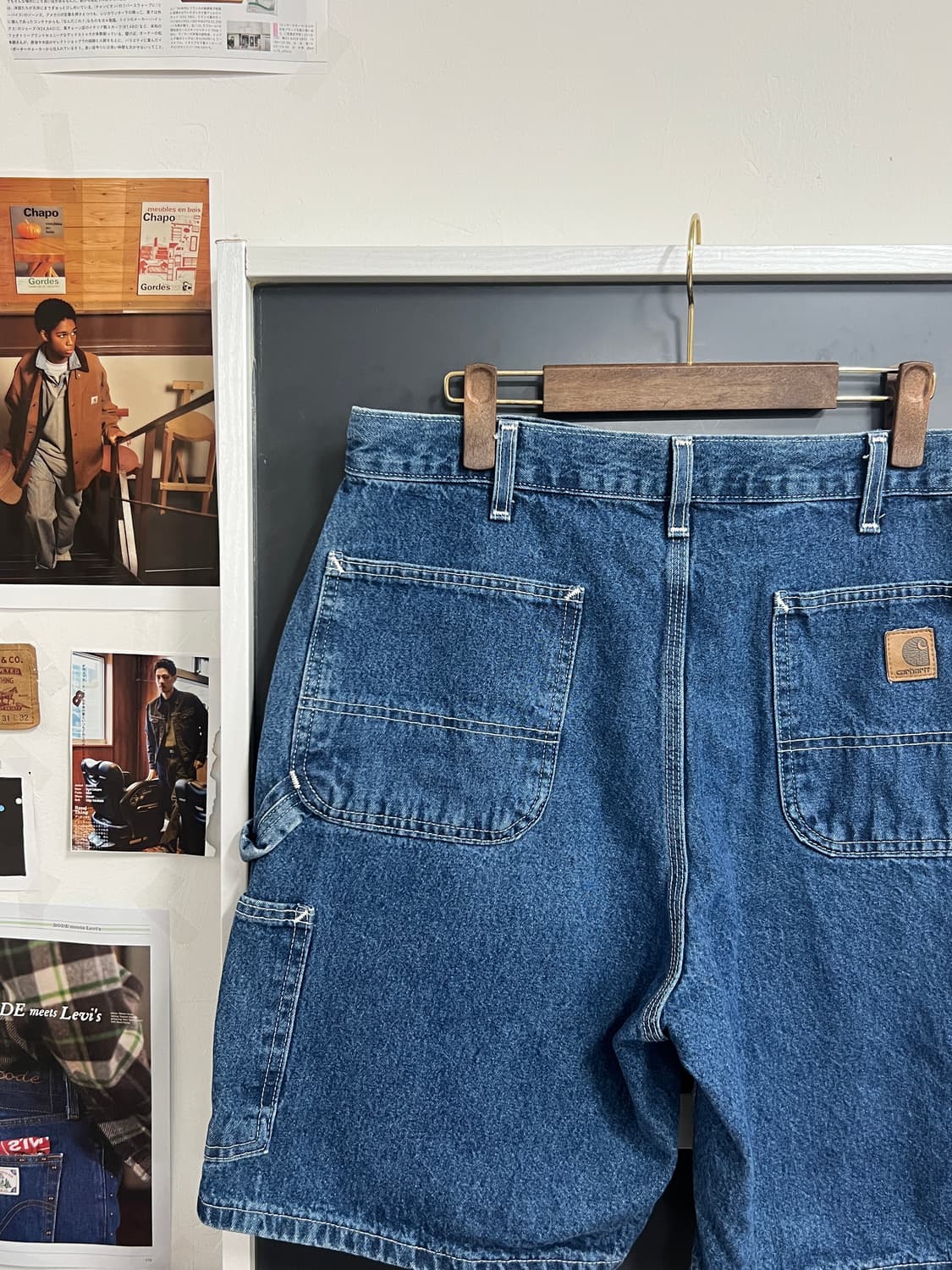 Carhartt 칼하트 워크웨어 카펜터 데님 하프 팬츠 상품이미지2