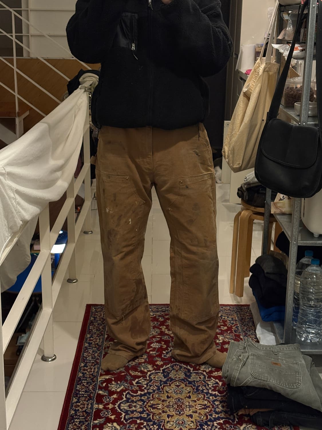 [B01] 빈티지 칼하트 더블니 브라운 썩블니 오리지널핏 34x34 상품이미지8