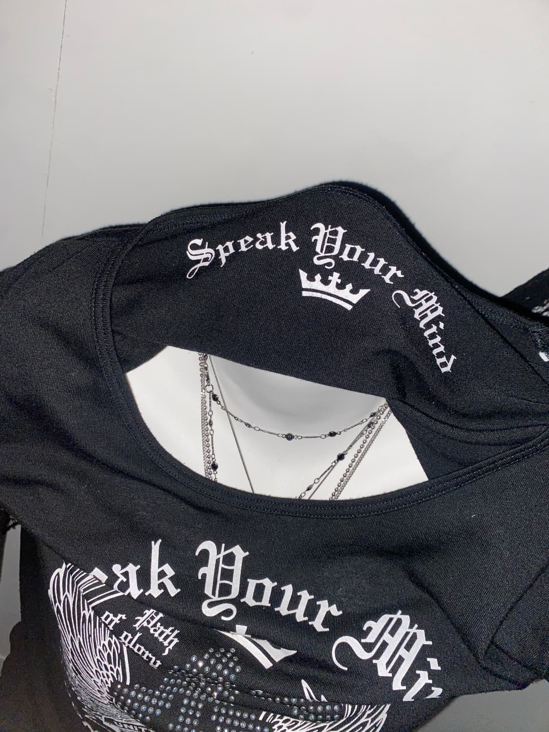 ꒰ঌ 핀터깔 큐빅 날개 언발 롱슬리브 ໒꒱ 상품이미지5