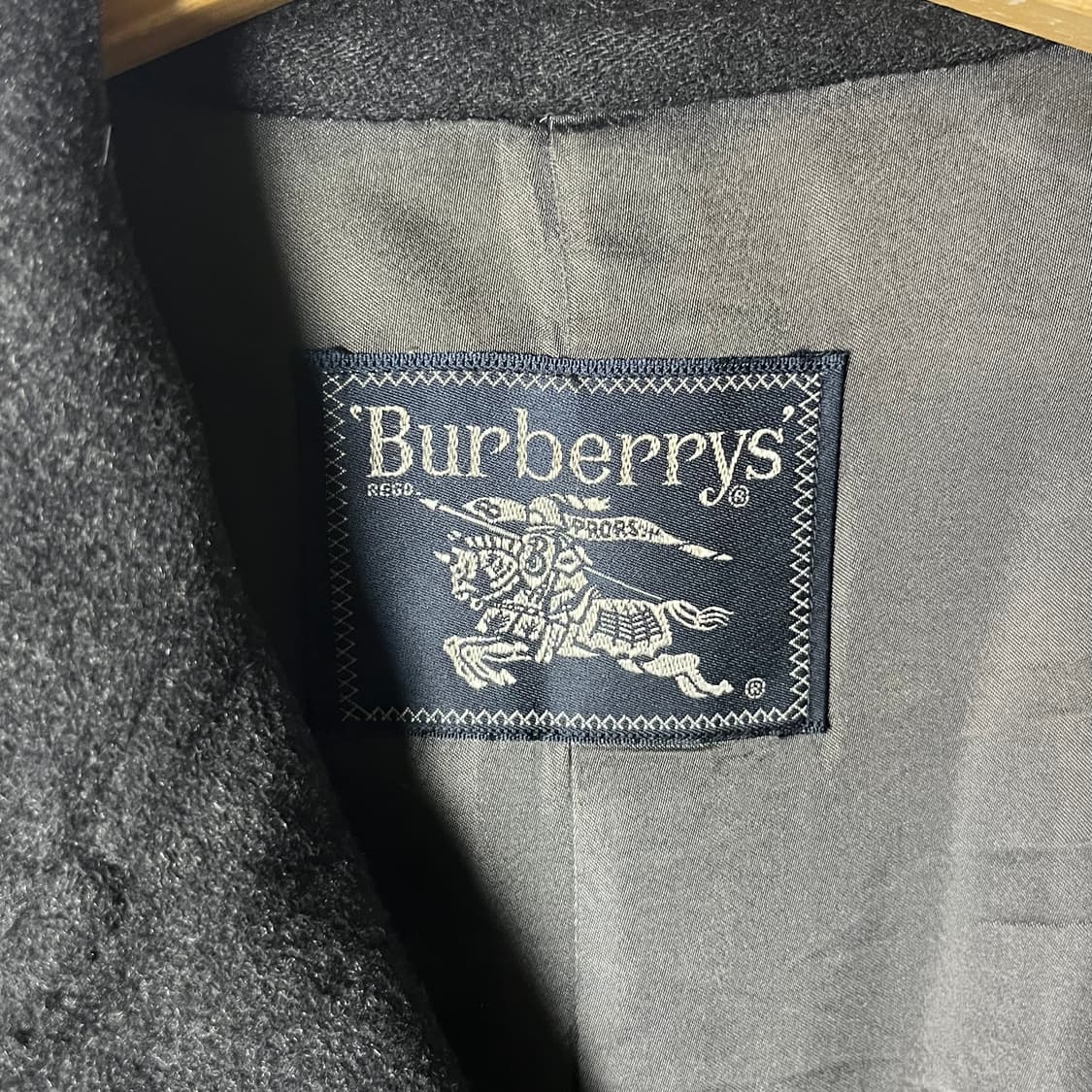 [Burberry] 90's 버버리 울 앤 캐시미어 차콜 맥코트 상품이미지4