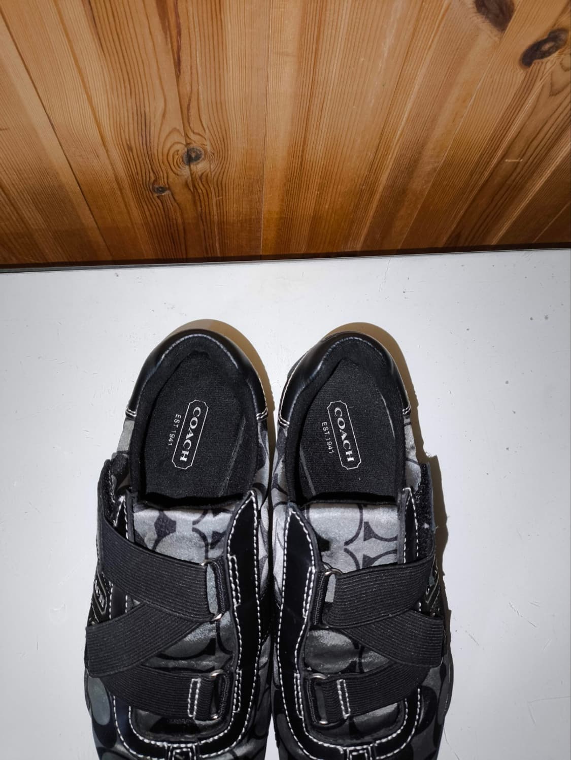 5.5 225mm 코치 밸크로 자카드 스니커즈 상품이미지6