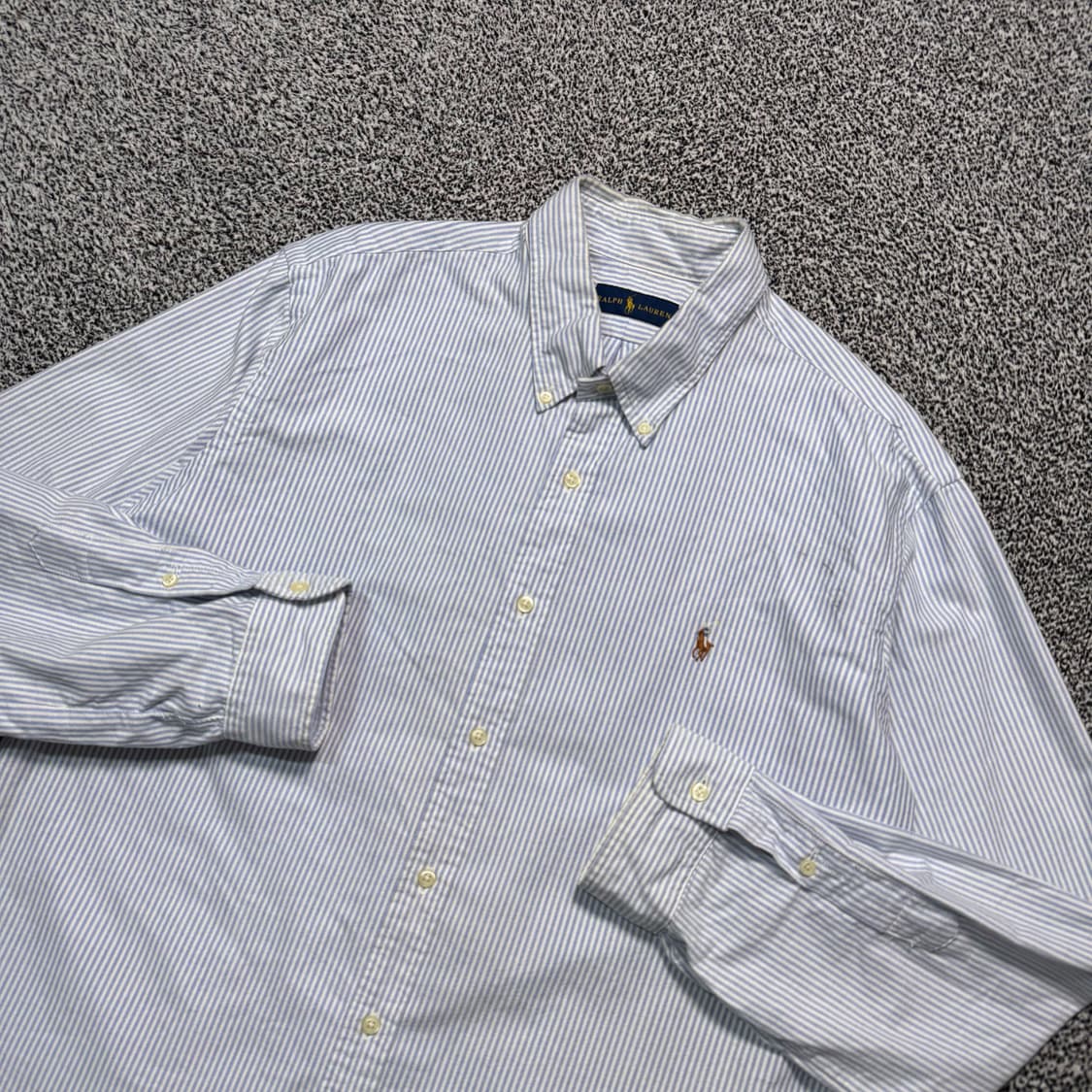Name : 폴로 랄프로렌 시그니처로고 스트라이프 화이트블루 셔츠 :) 상품이미지2