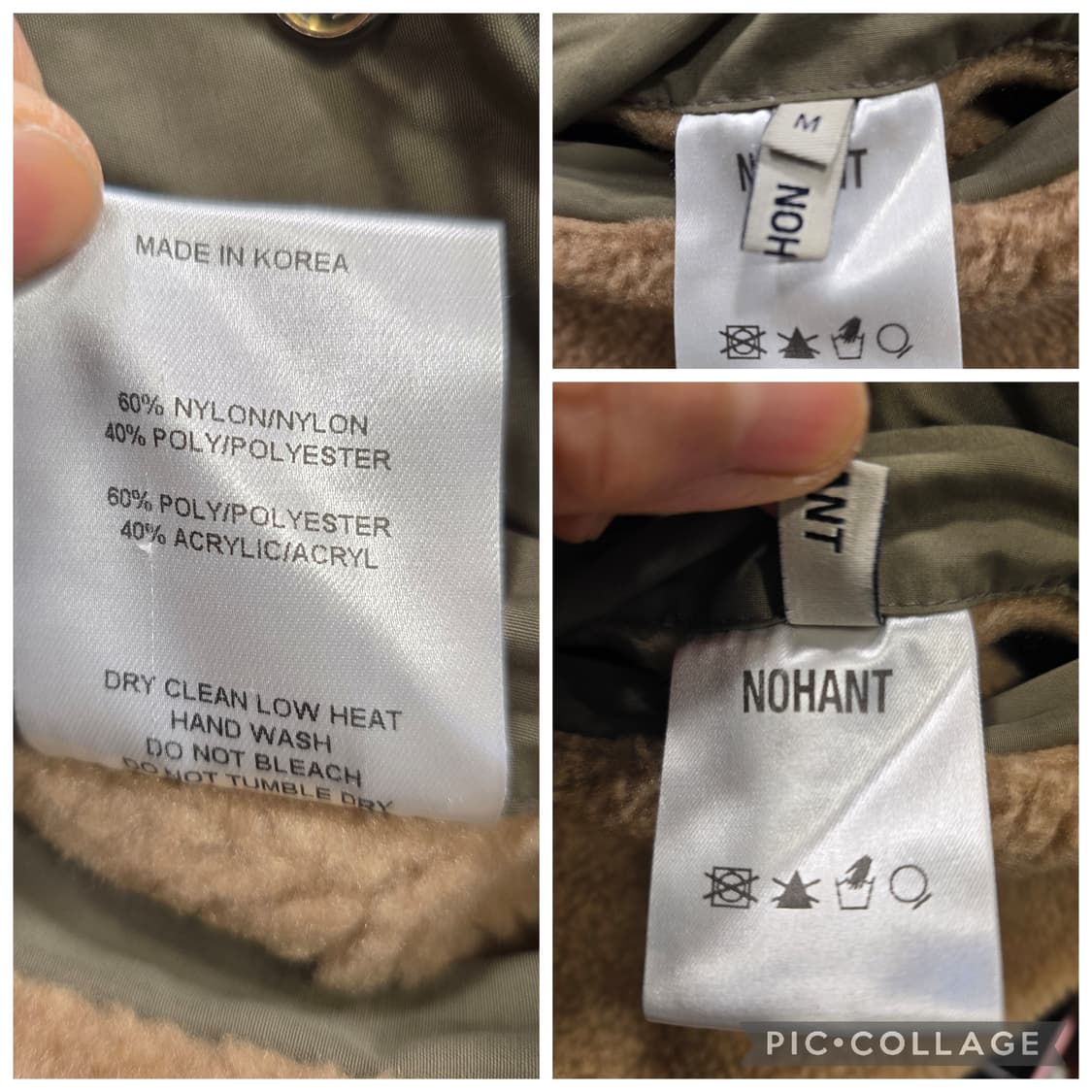 노앙 NOHANT 리버시블 남여공용 블루종 숏점퍼  M (95) 상품이미지10