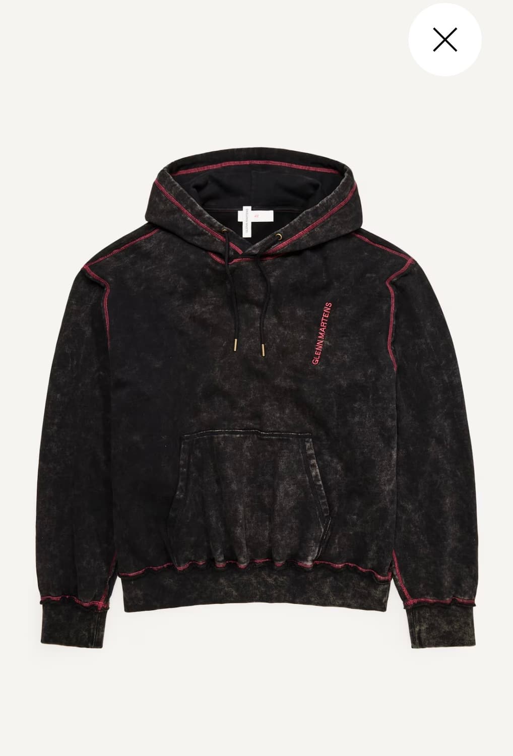 M) 에이치앤엠 x 글렌 마틴스 후드 후드티 다크 브라운 h&m 상품이미지6