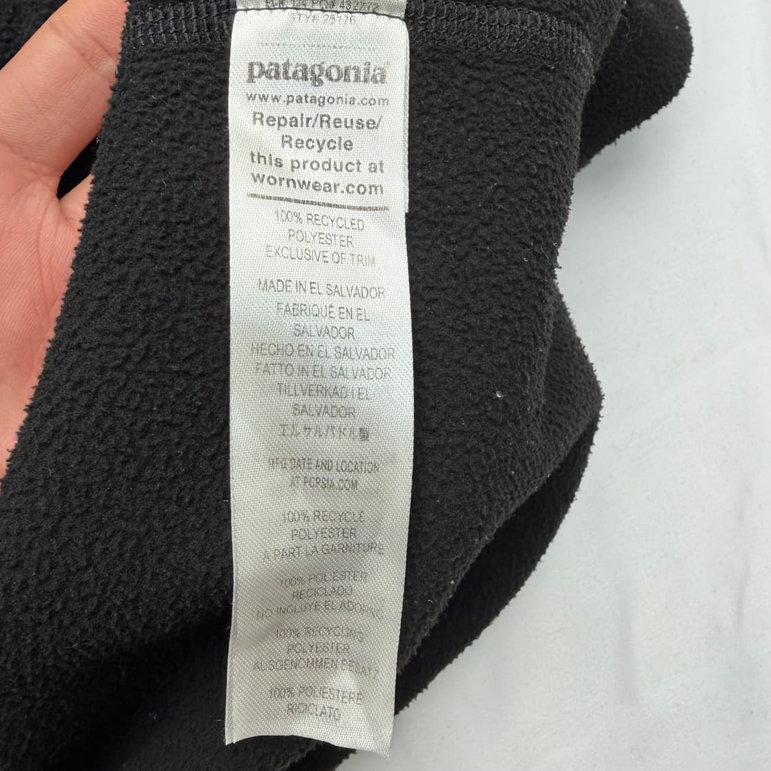 파타고니아 블랙 플리스 하프 집업 L 상품이미지8