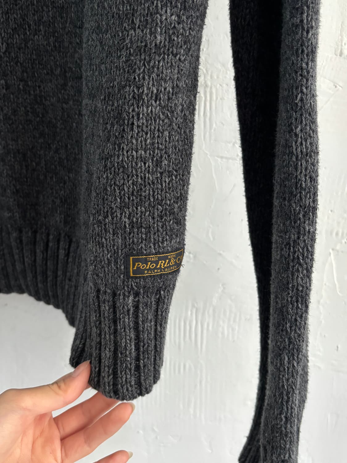 Polo 폴로 랄프로렌 차콜 하이넥 포켓 니트 상품이미지7