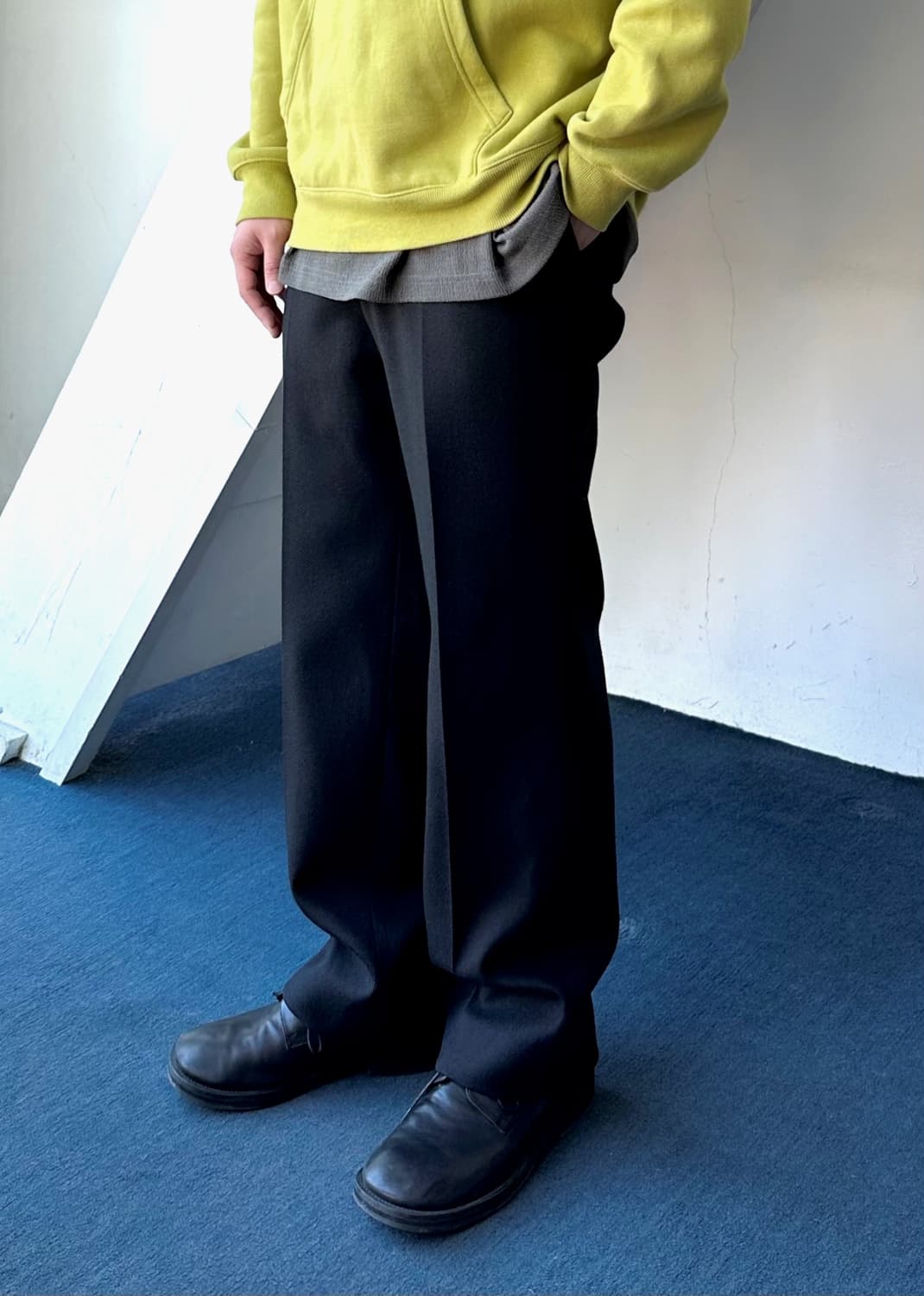 No tuck straight wool trousers 상품이미지6